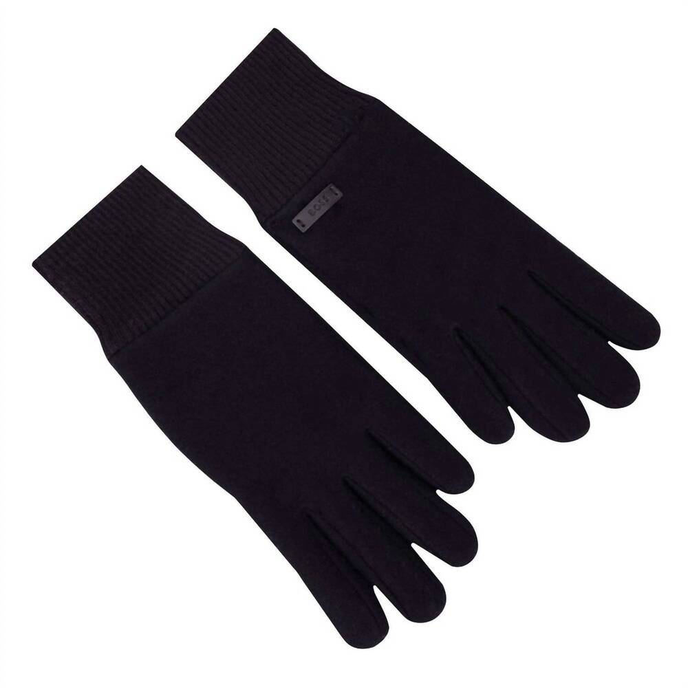 NEW HUGO BOSS men's kalsper gloves in black